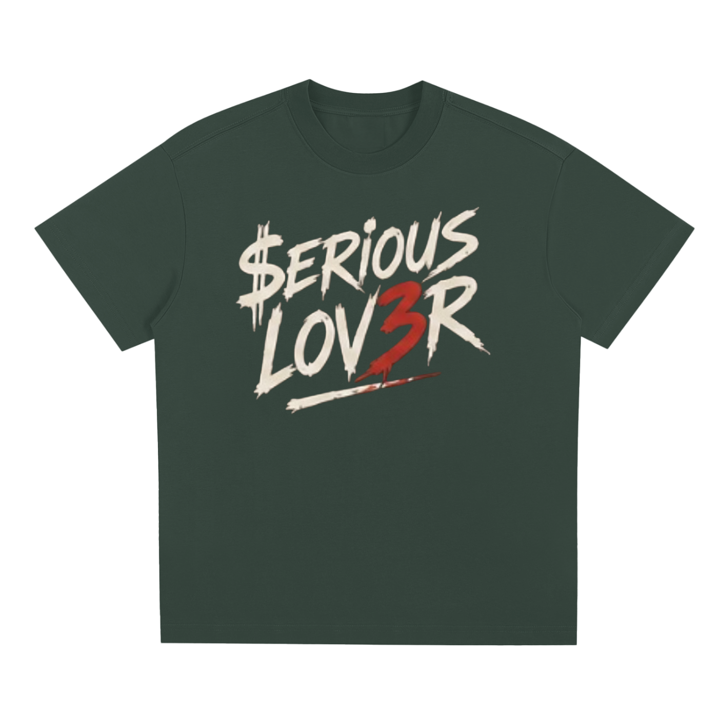 Serious Lov3r Stay $erious Green T-Shirt