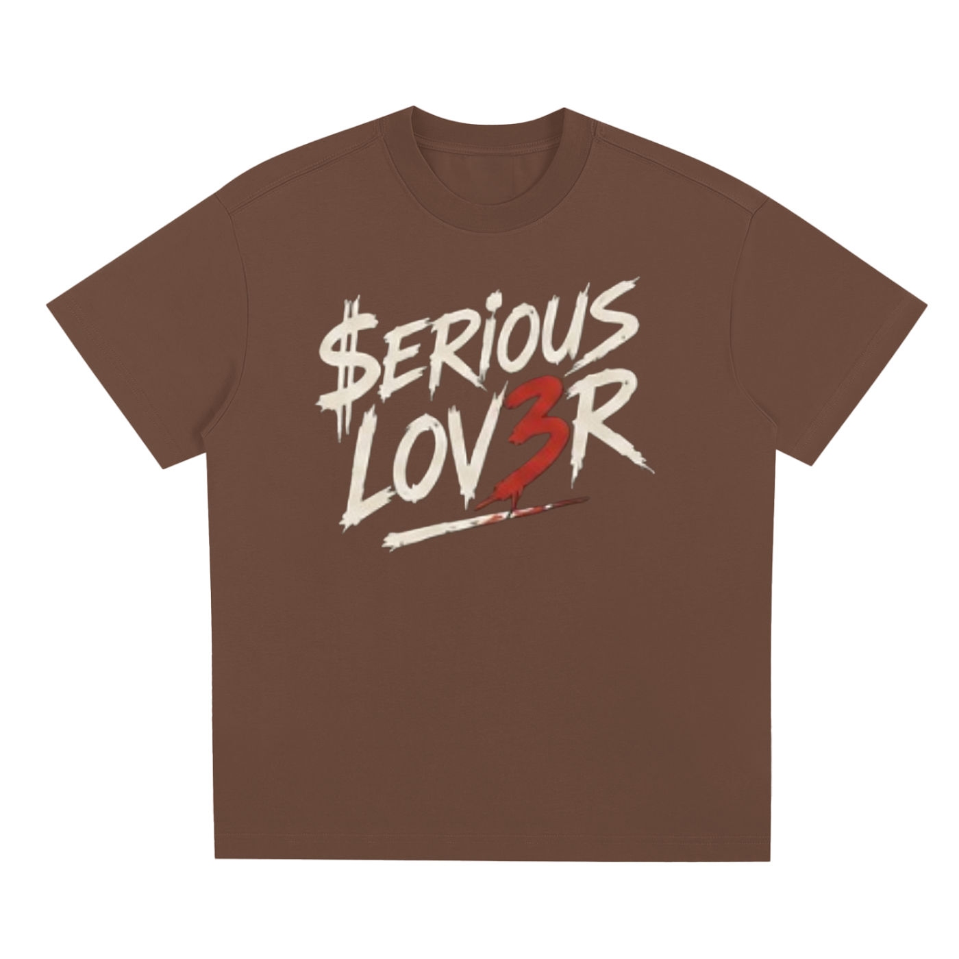 $erious Lov3r Logo Brown T-Shirt